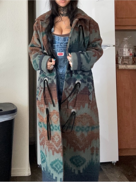 Woolrich Jackets & Blazers - Southwest vintage wool Long coat in Teal & Brown